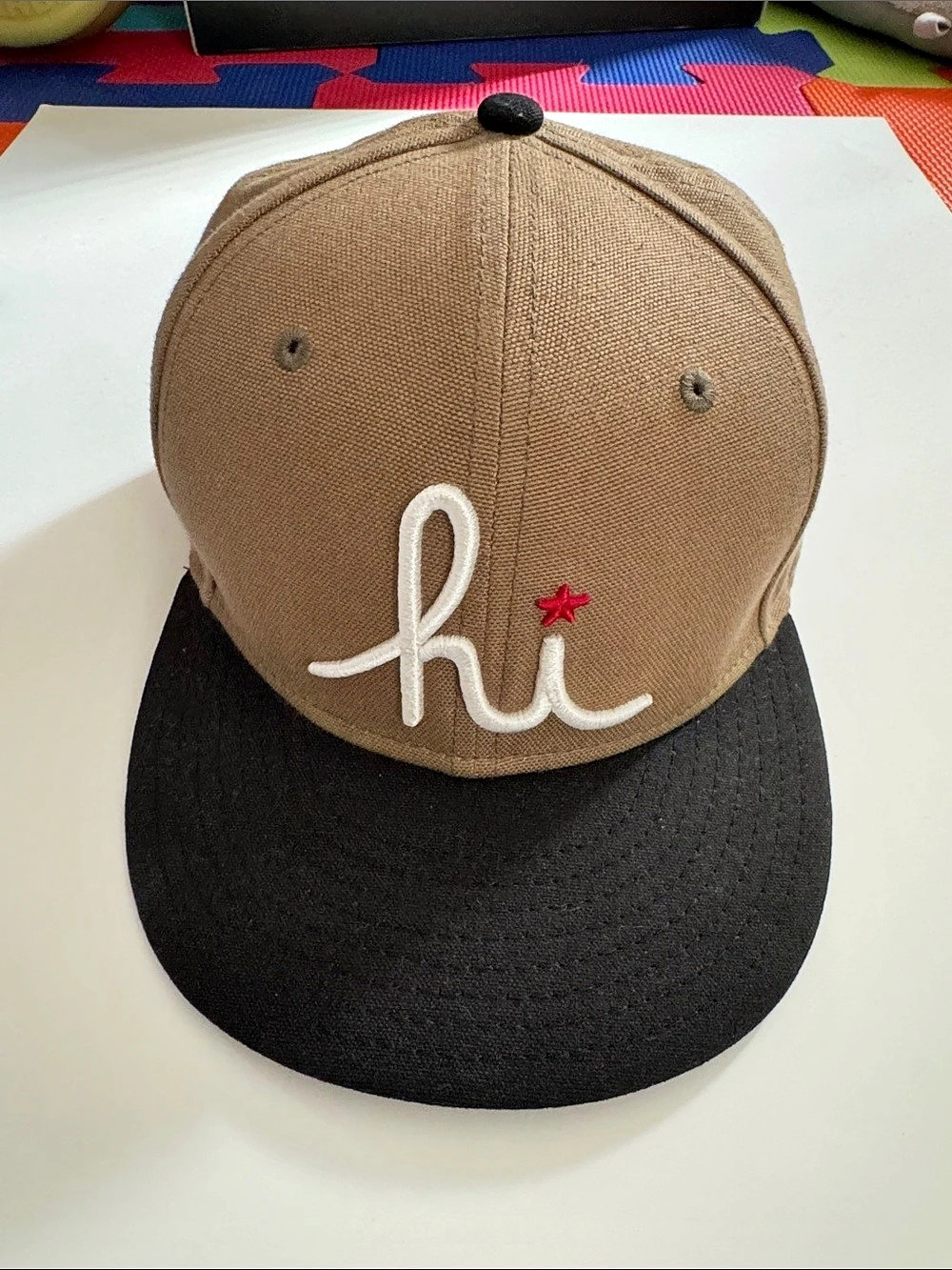 IN4MATION HAWAII New Era 59FIFTY Fitted Cap Brown & Black Size 7 1/2